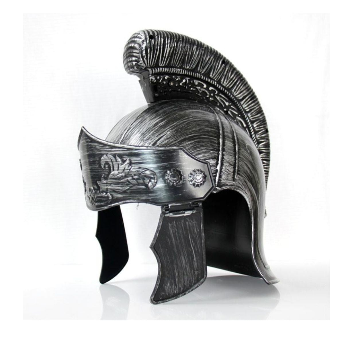 Capacete Fantasia Guerreiro Romano Com Laterais Prateado Capacete Fantasia Guerreiro Romano Com Laterais Prateado